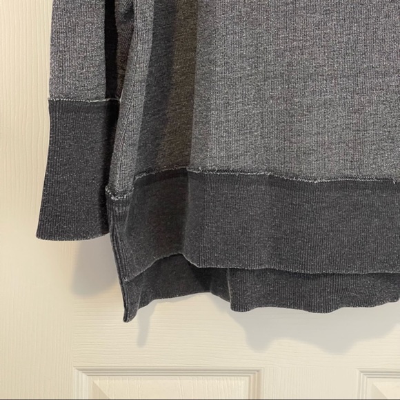 Lucky Brand 1X Cowl Neck Lightweight Gray Sweatshirt - Picture 3 of 9
